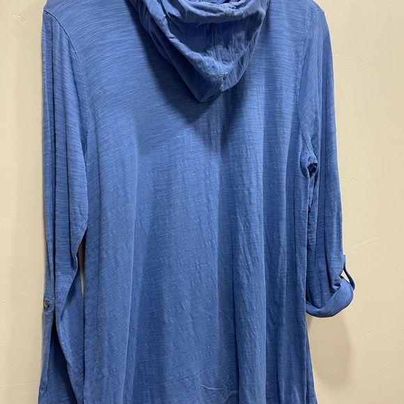 J.Jill tab sleeve knit hoodie size M - Picture 2 of 6